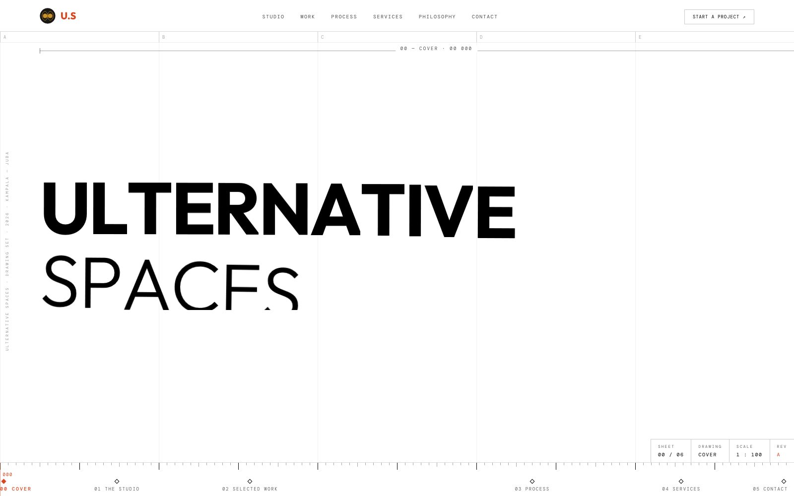 Ulternative Spaces website